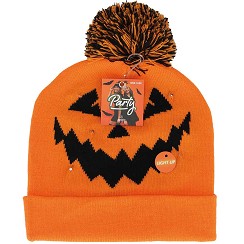 Beanie Halloween mit Led - Einheitsgröße