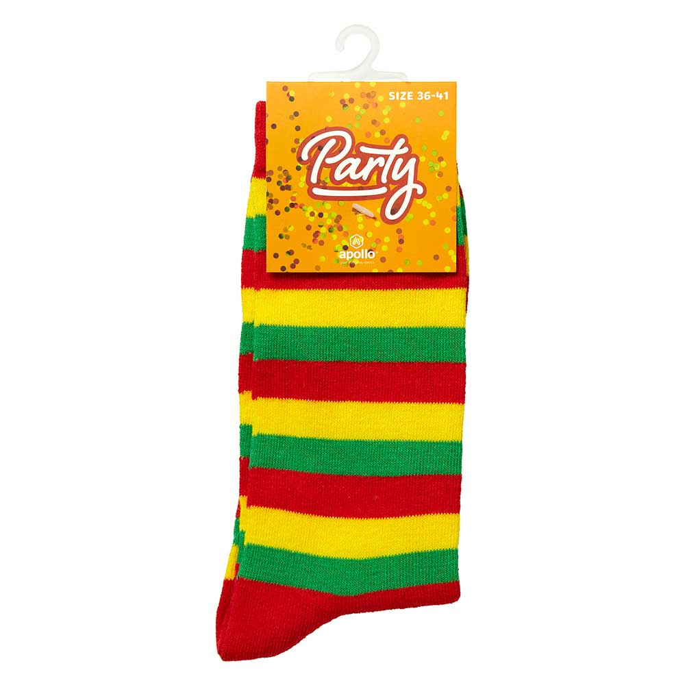 Partysocken mit Streifen