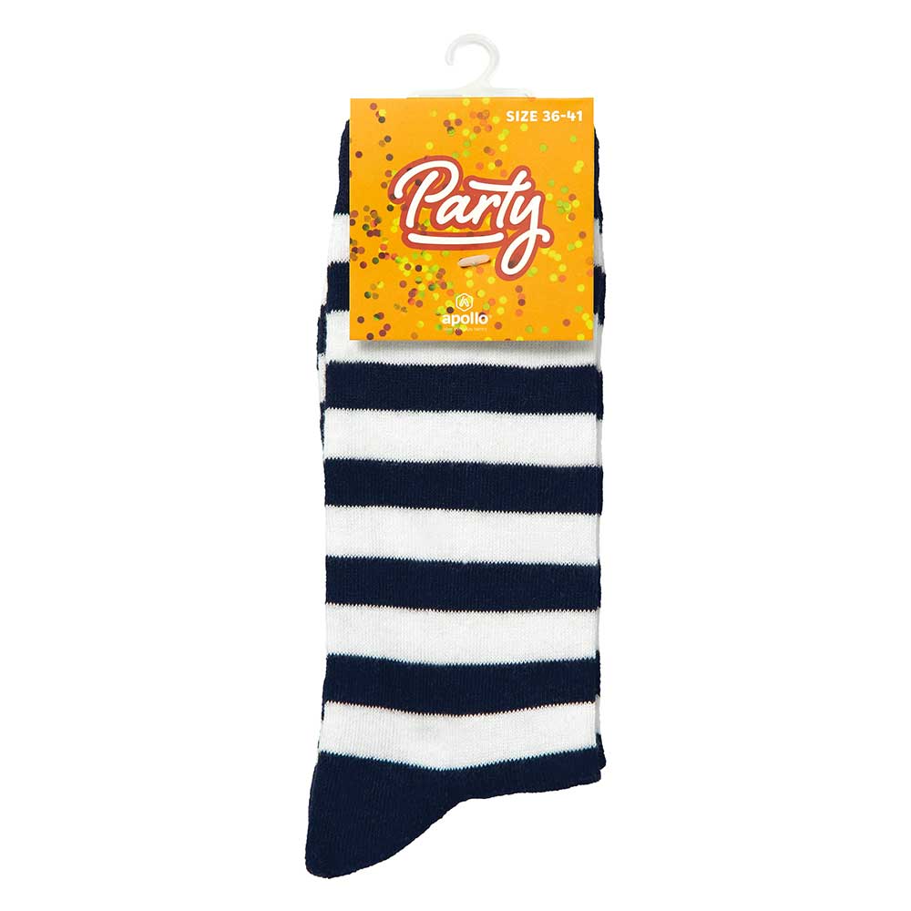 Partysocken mit Streifen