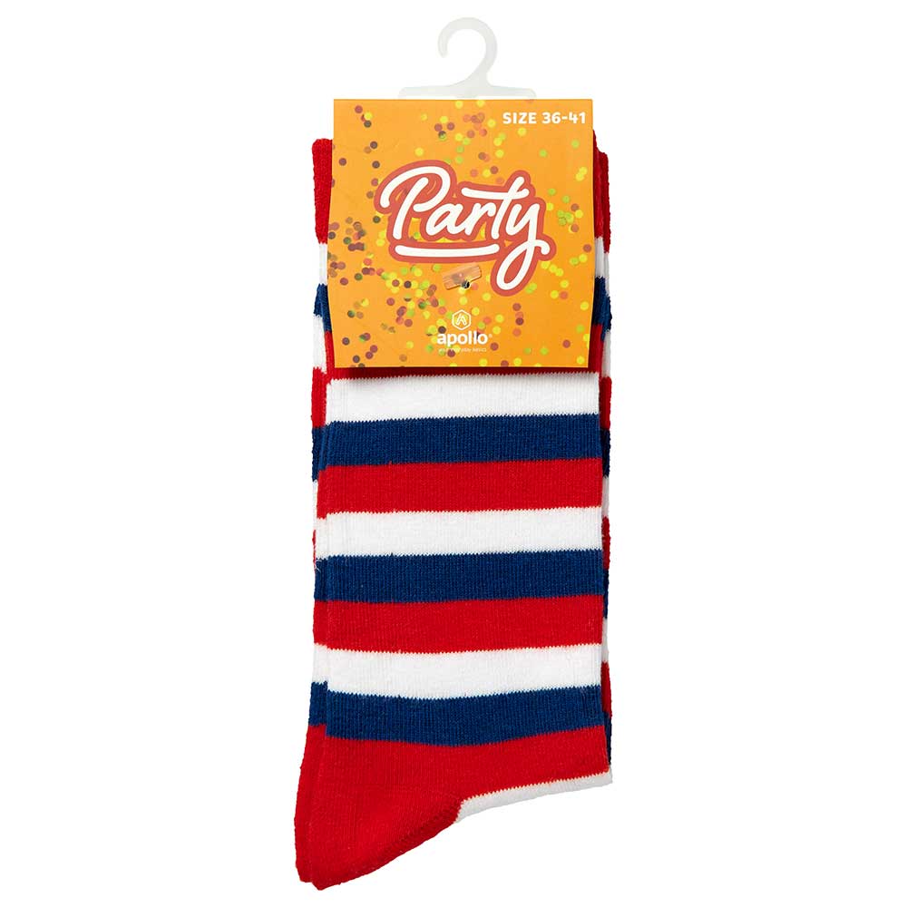 Partysocken mit Streifen
