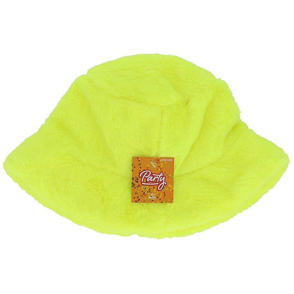 Buckethat - fake fur - neon