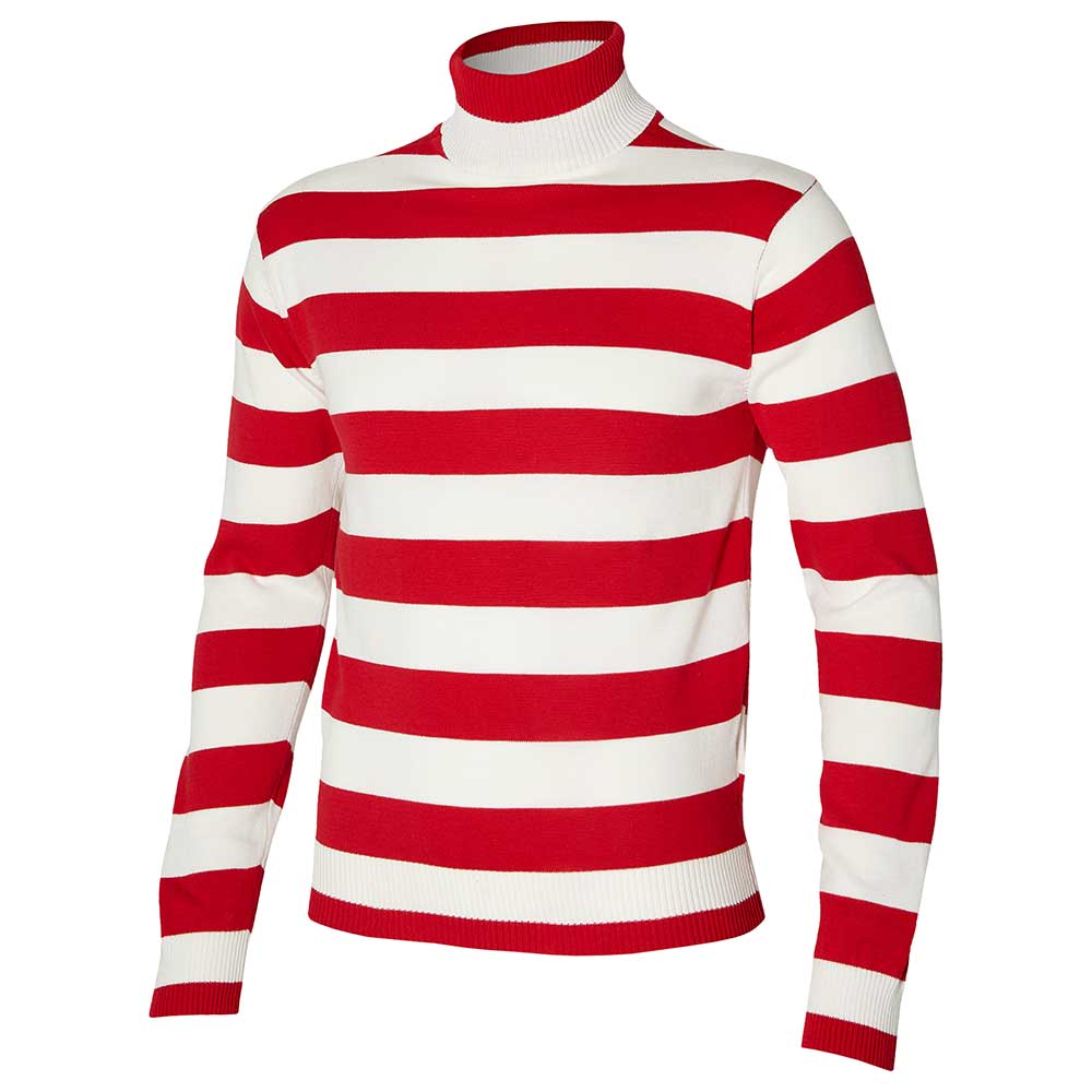 Pull de carnaval tricoté avec col roulé - pull de fête tricoté