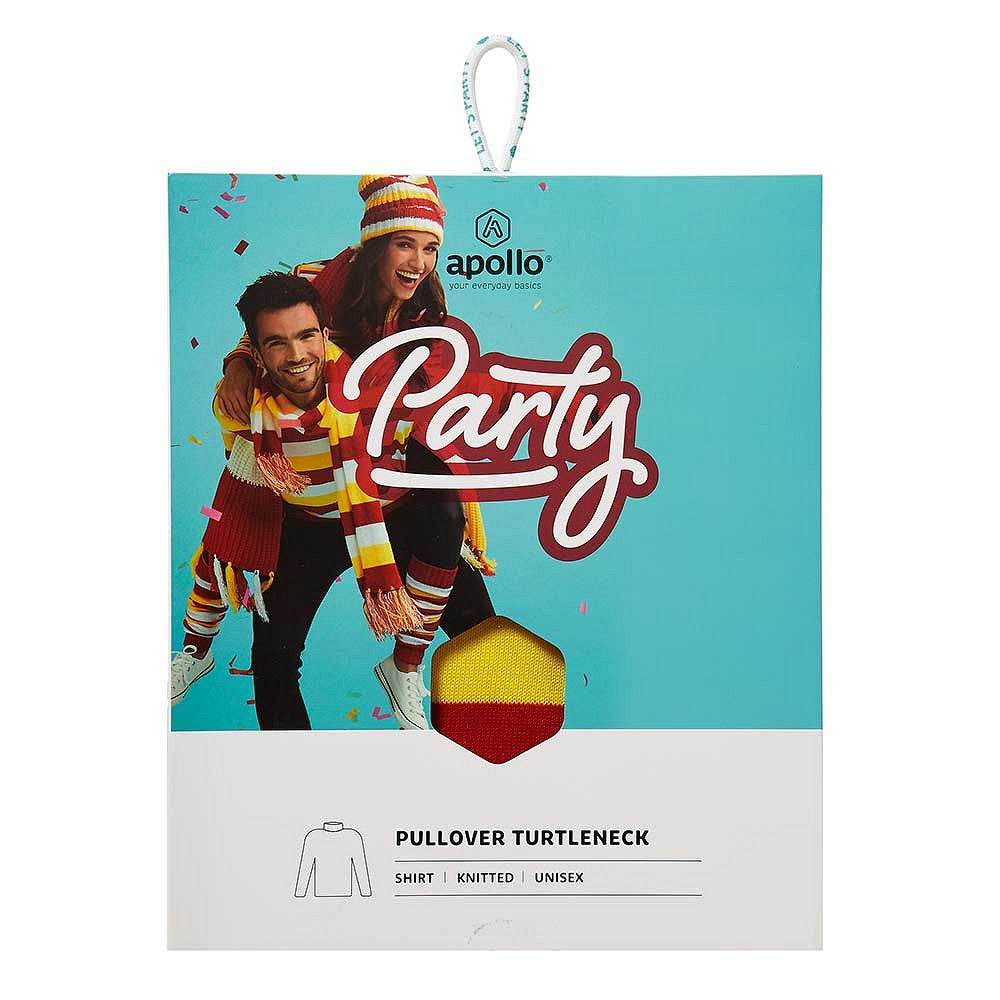 Pull de carnaval tricoté avec col roulé - pull de fête tricoté