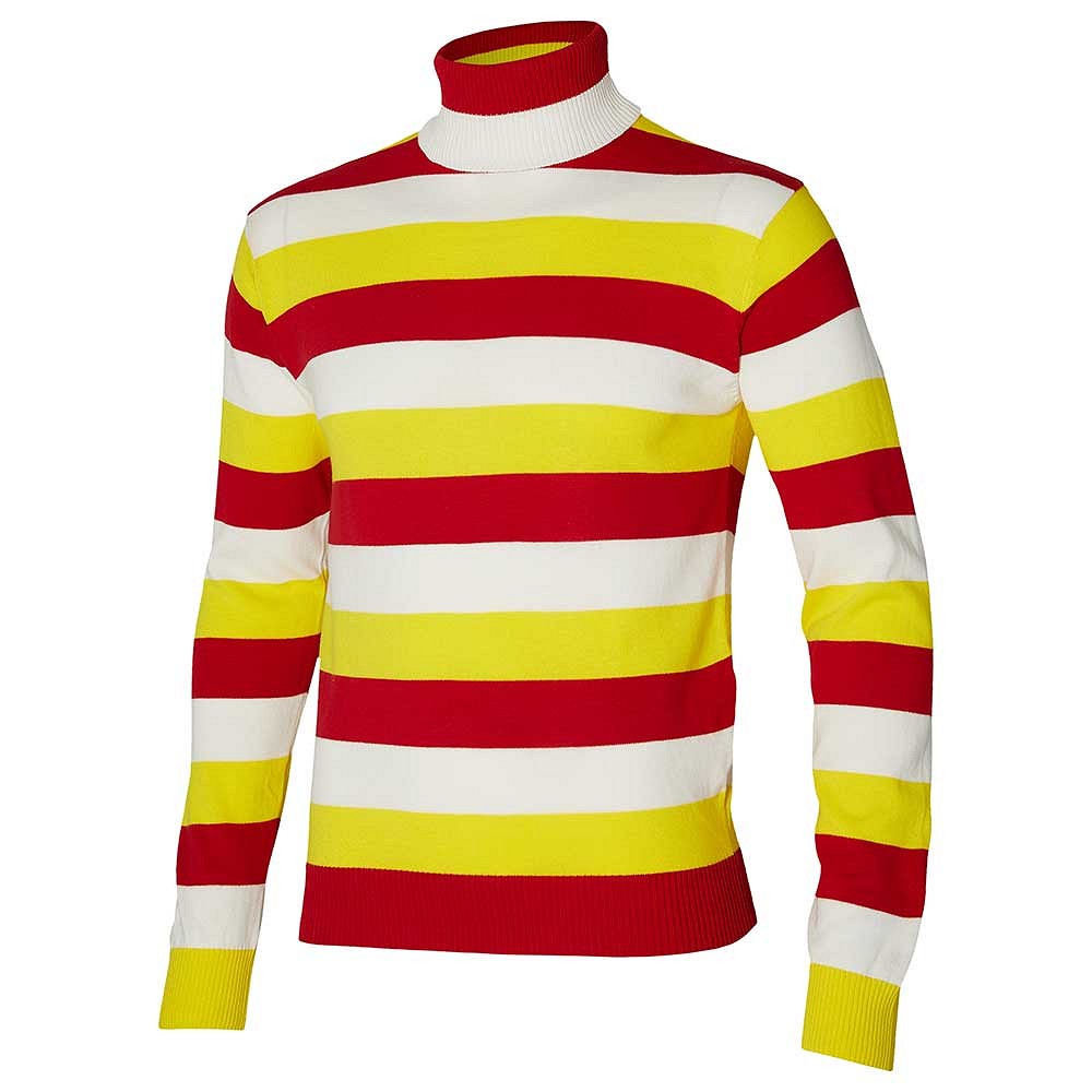 Pull de carnaval tricoté avec col roulé - pull de fête tricoté
