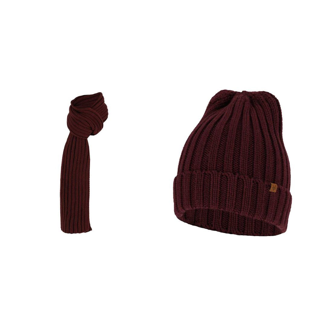 Grofgebreide sjaal + muts heren - Fashion - One size