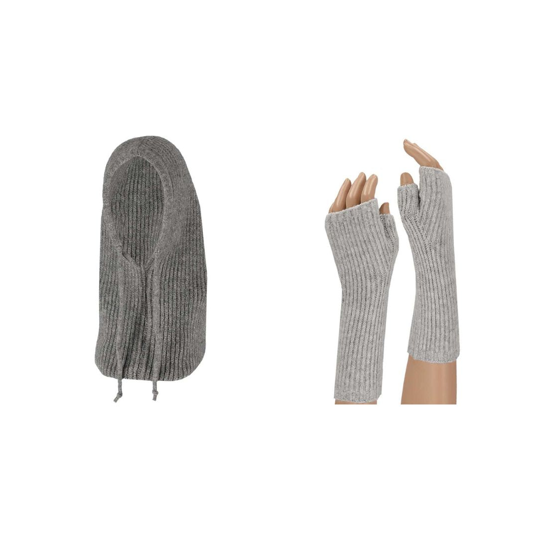 Balaclava + lange vingerloze handschoenen - Dames - Fashion