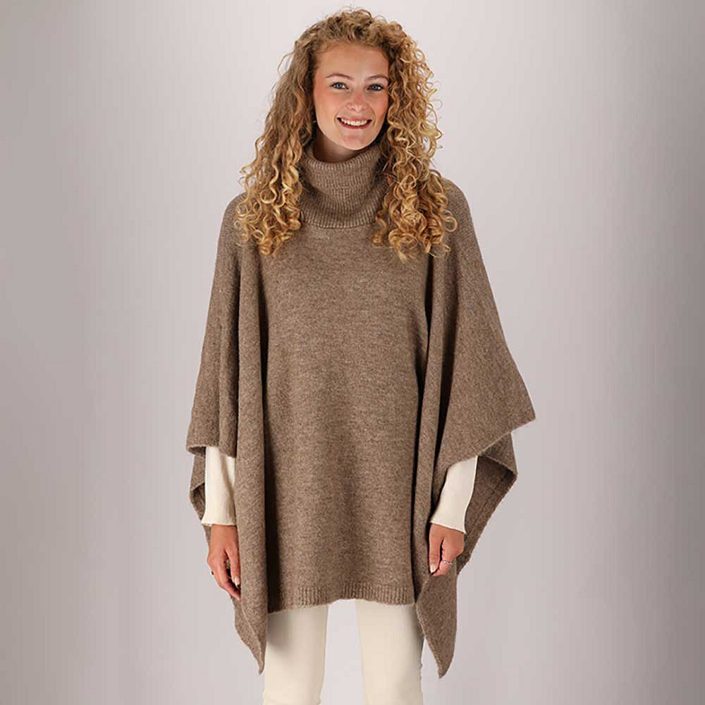SHU-SHI - Poncho/trui voor dames, transparant/licht/gebreid, Rood, One size SHU-SHI - Poncho/trui voor dames, transparant/licht/gebreid, Rood, One size