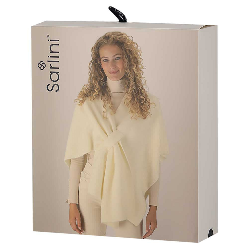 Gebreide poncho dames - Whoolwhite