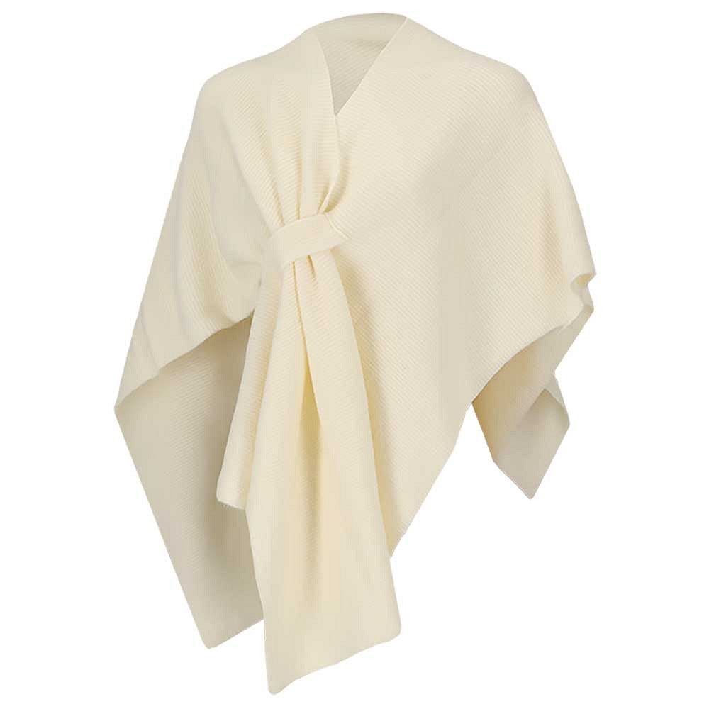 Gebreide poncho dames - Whoolwhite