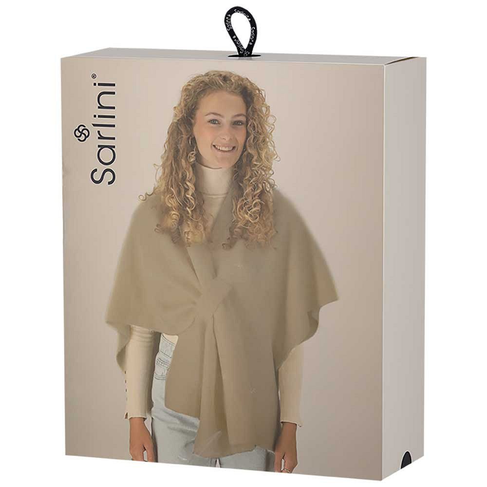 Gebreide poncho dames - Taupe