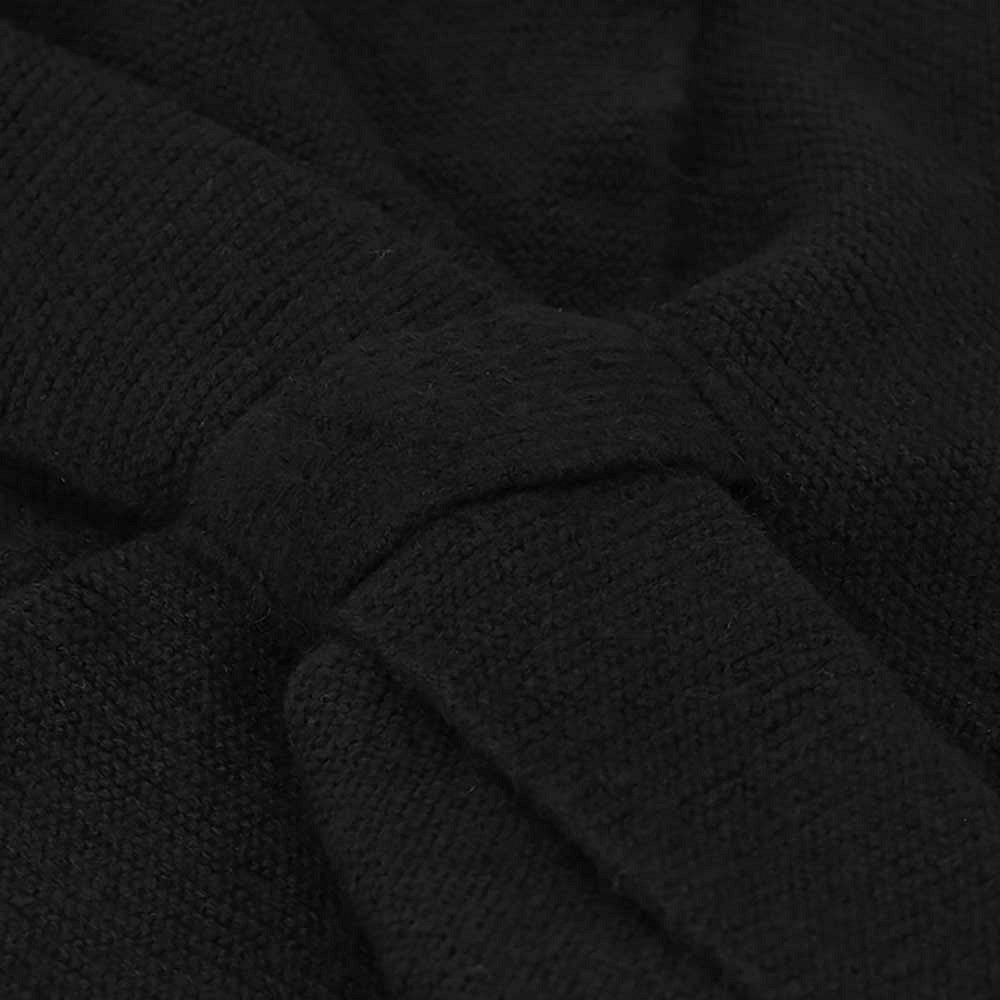 Gebreide poncho dames - Zwart