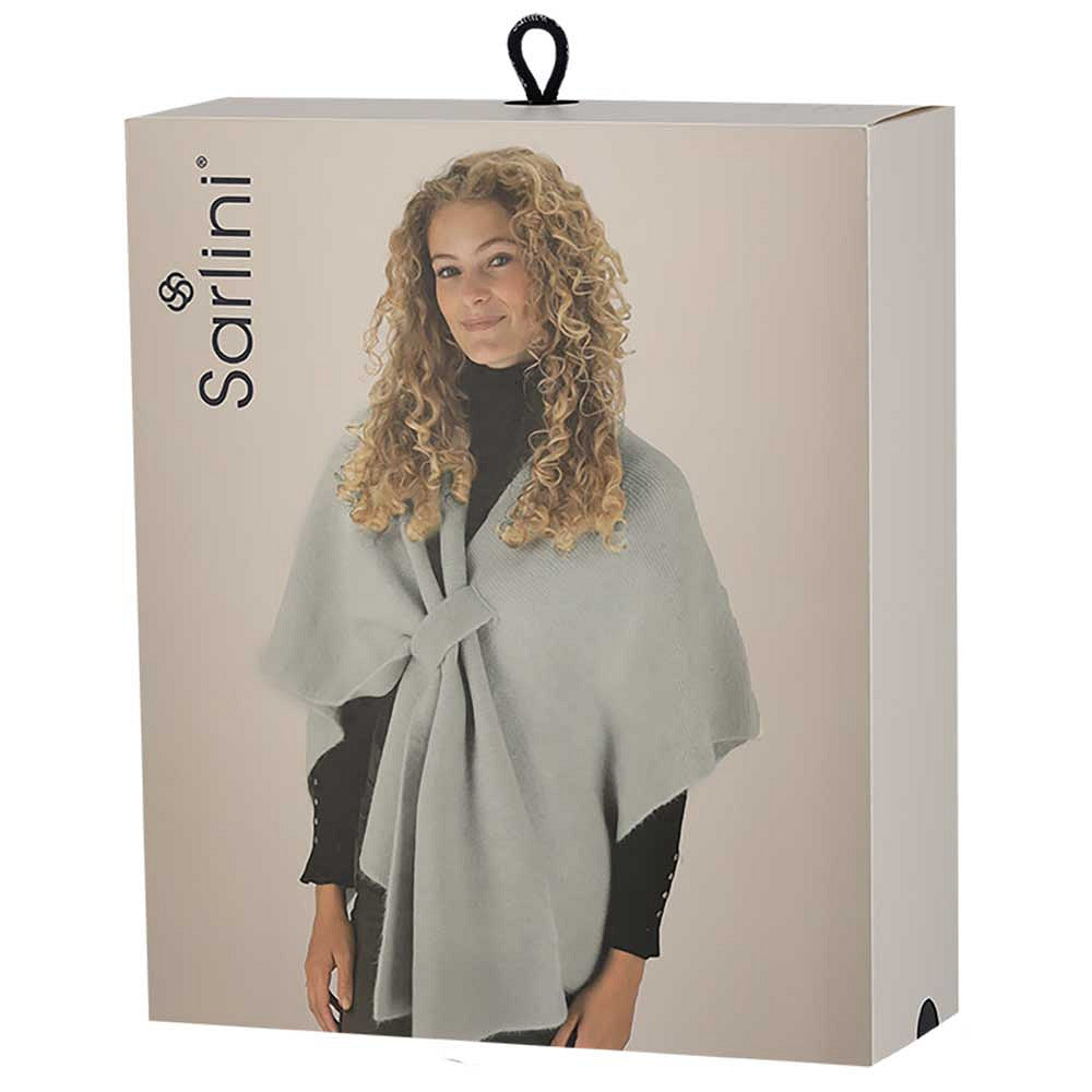 Gebreide poncho dames - Licht Grijs