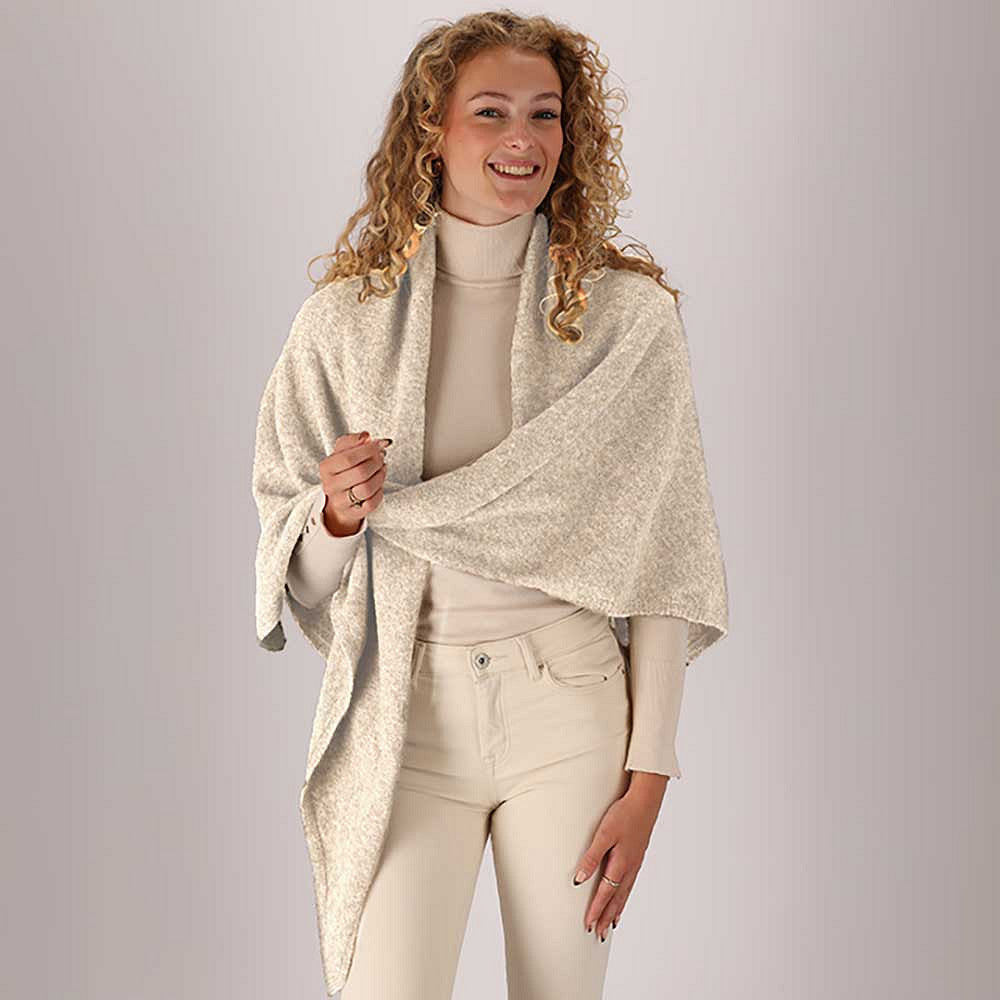 Gebreide omslagdoek - Dames - Whoolwhite