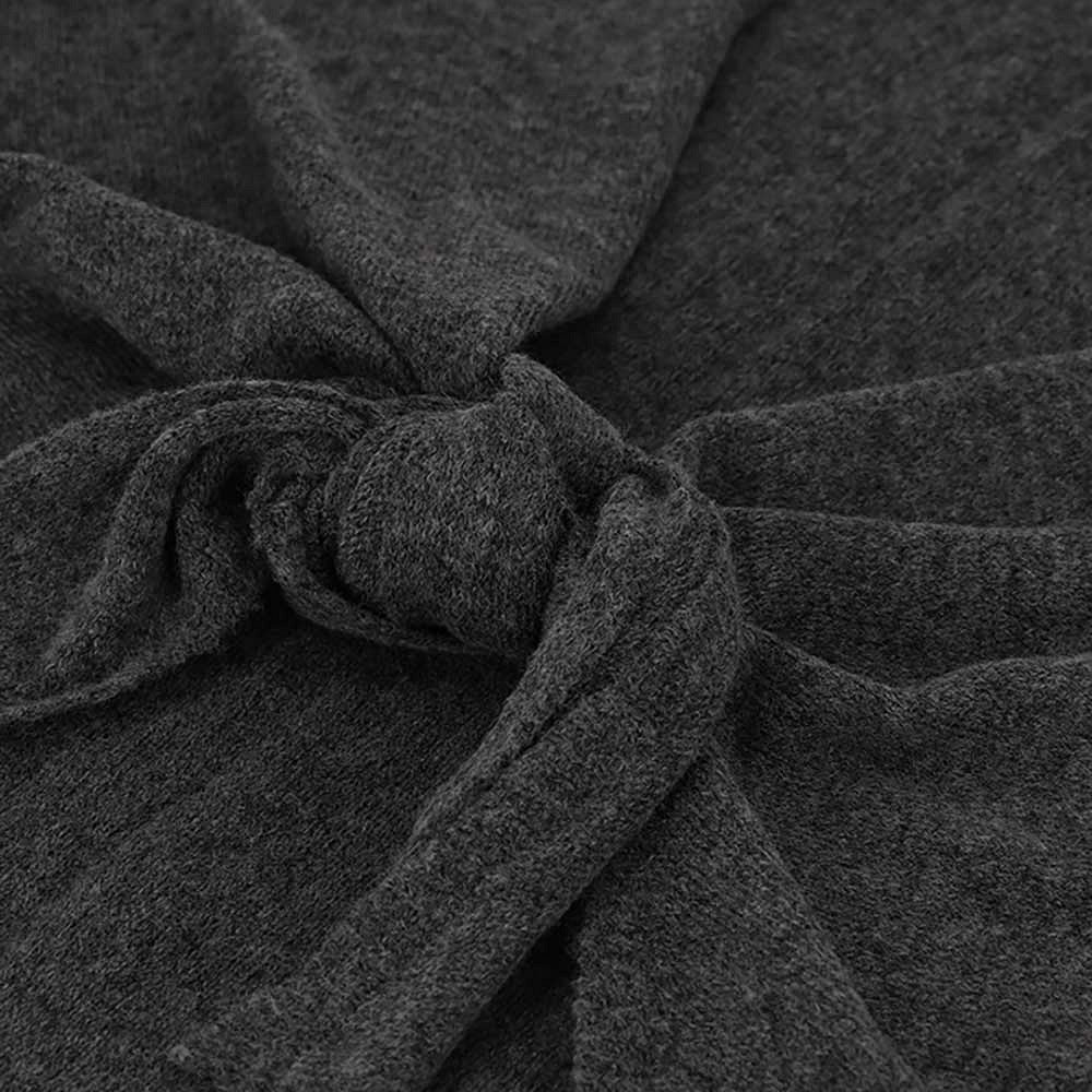 Gebreide omslagdoek - Dames - Antraciet