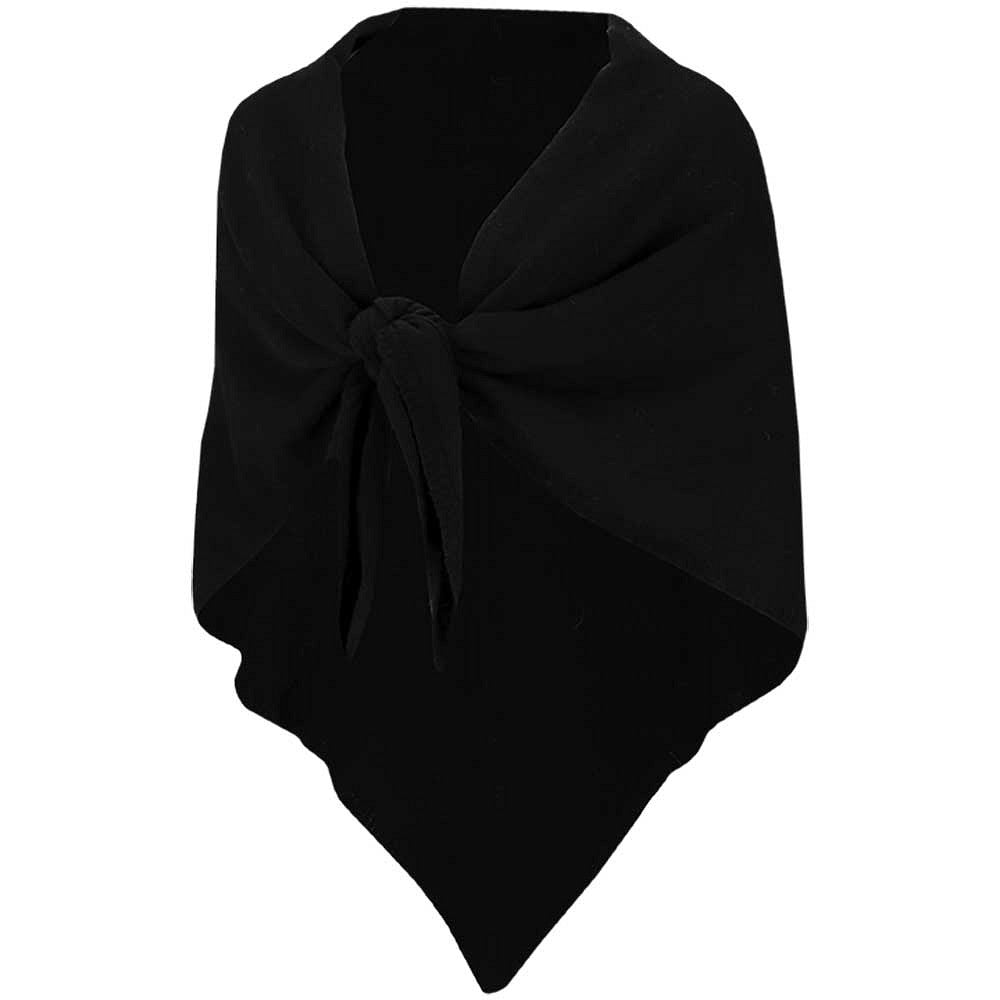 Gebreide omslagdoek - Dames - Zwart