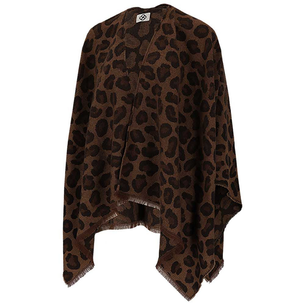 Geweven poncho - Dames - Multi zand