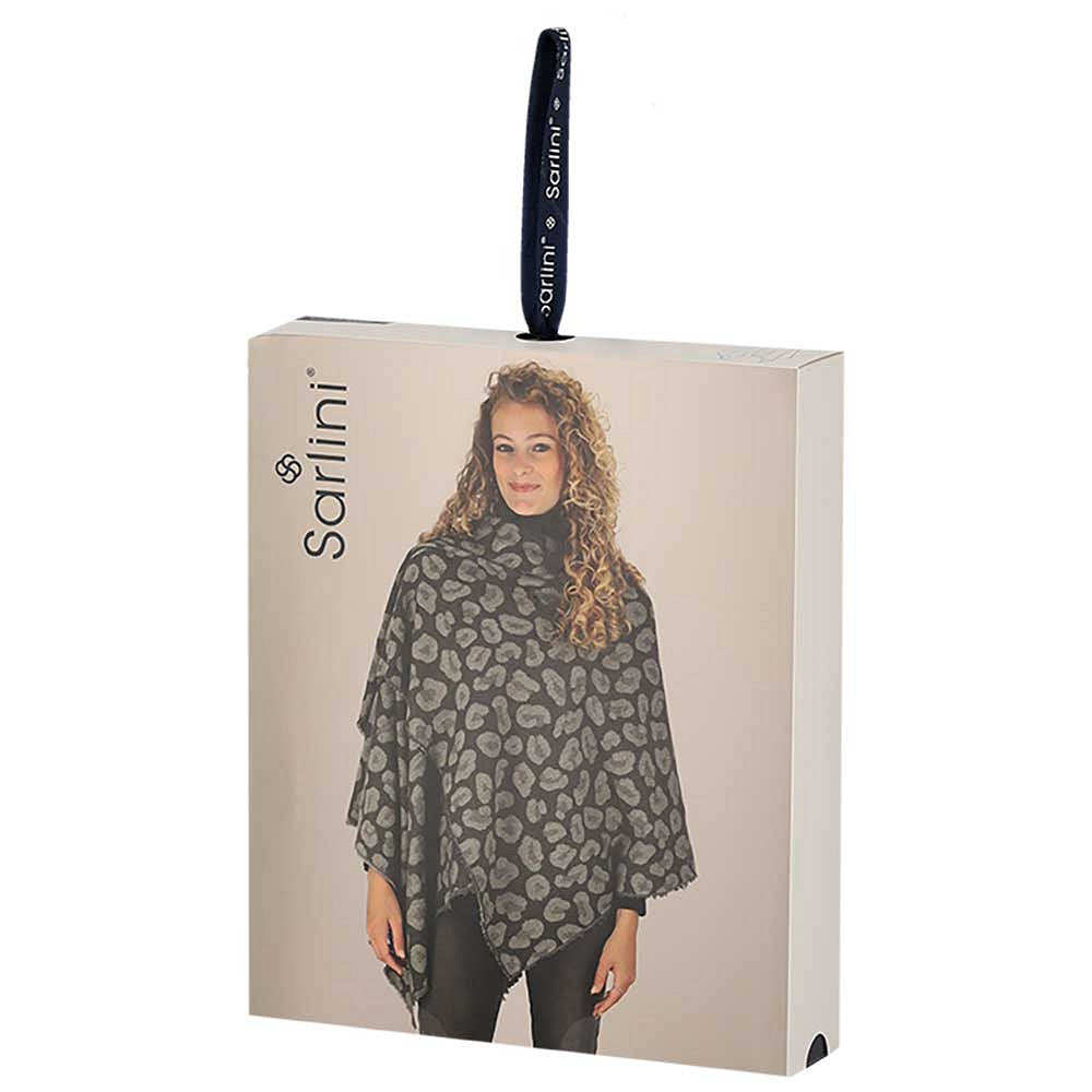 Geweven poncho - Dames - Multi Grijs