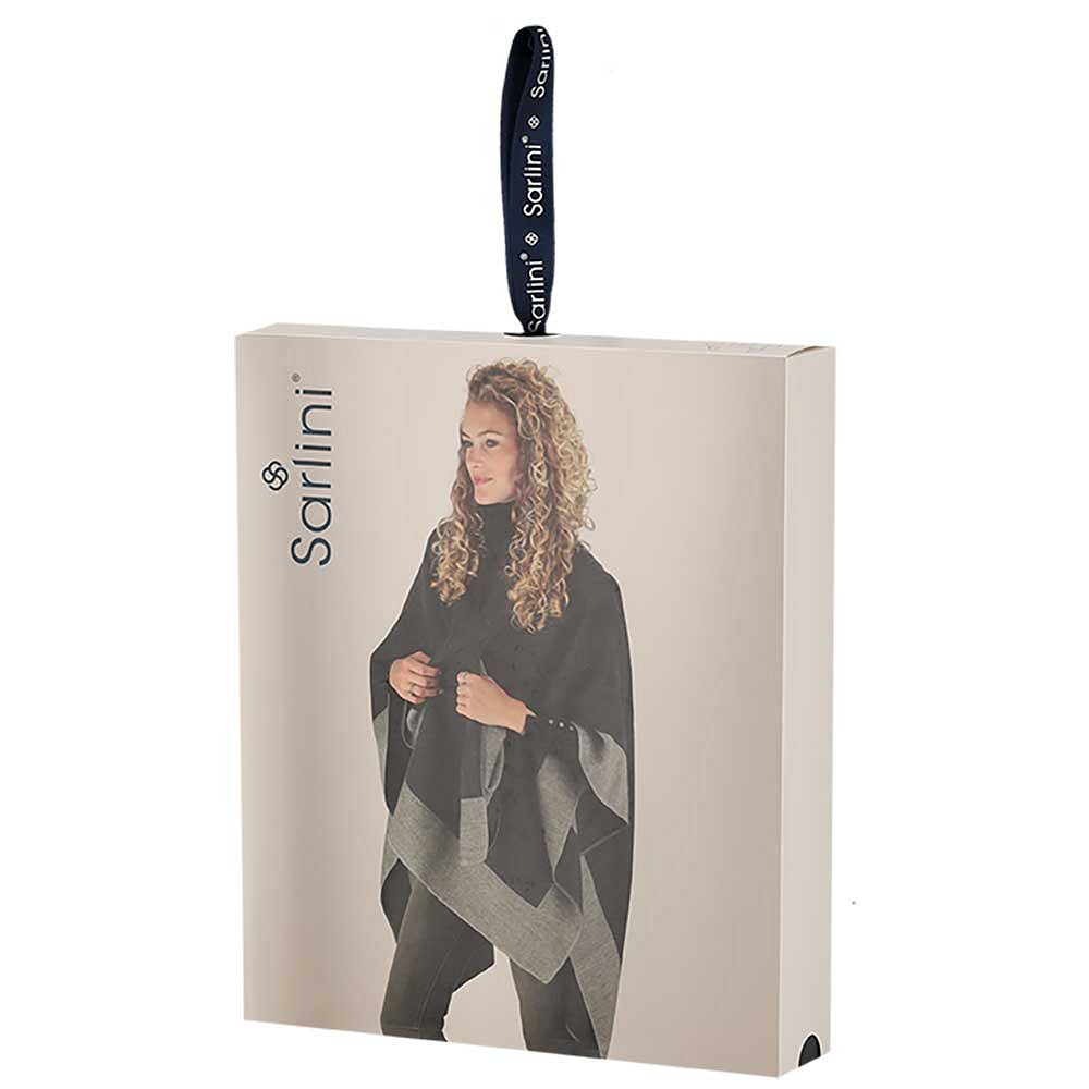 Geweven poncho - Dames - Zwart
