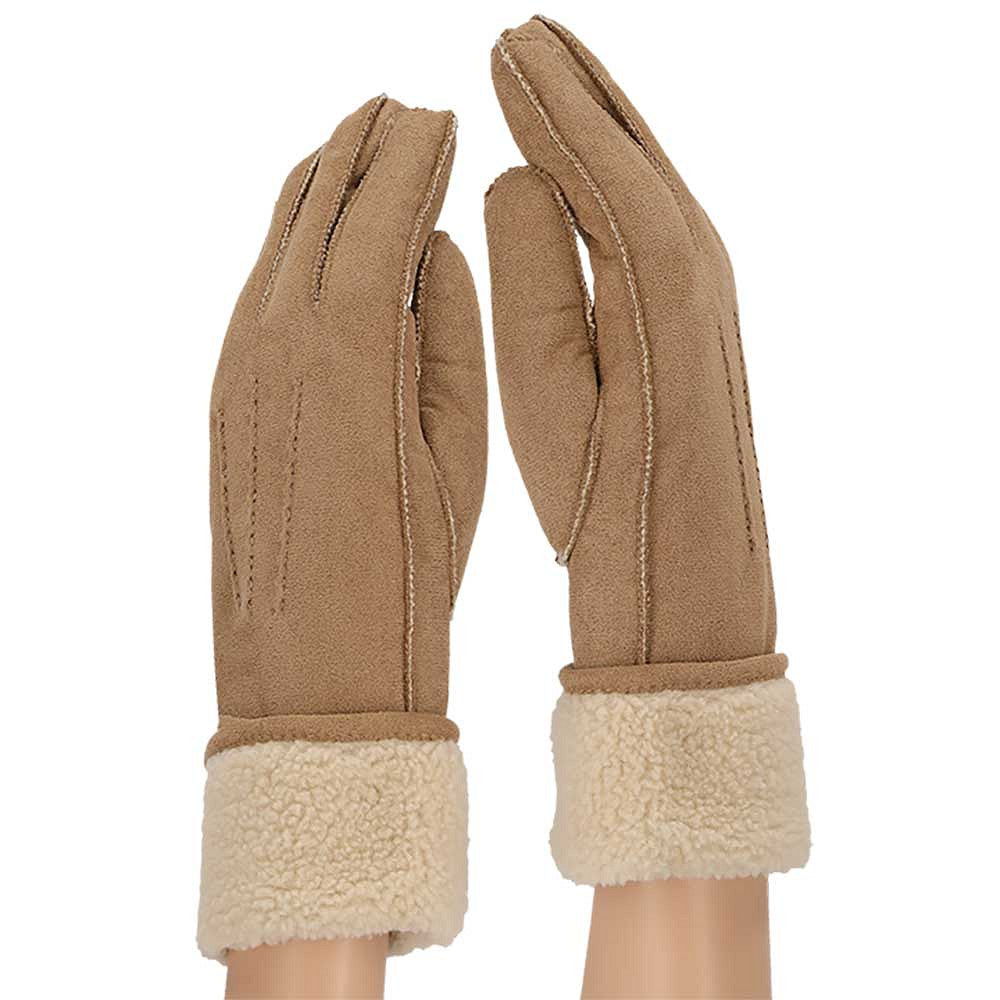 Bucket hat + handschoenen dames - Suède - One size