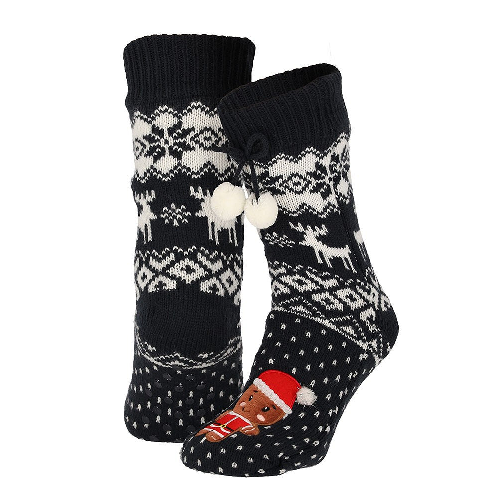 Huissokken kerst dames - Pompons - One Size