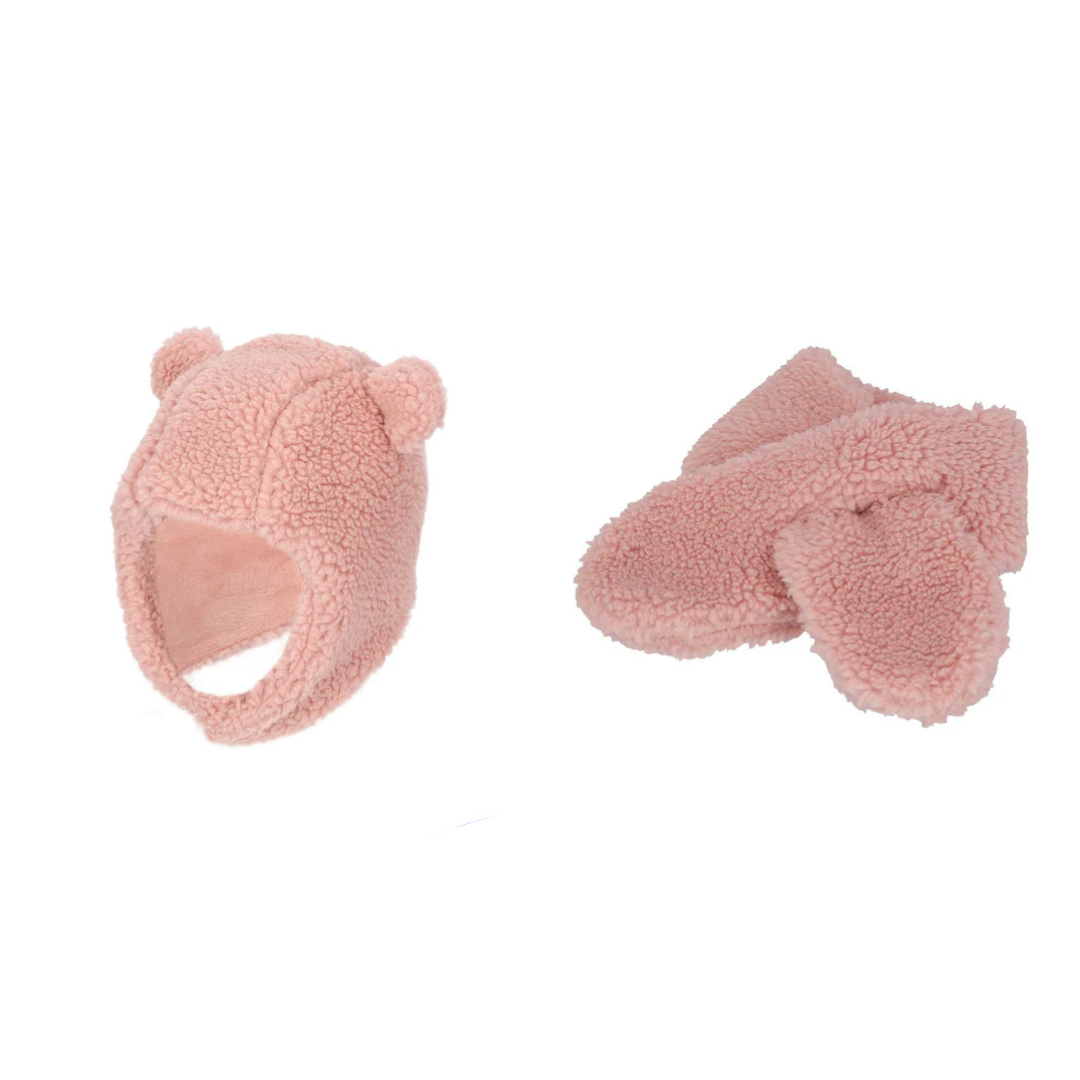 Baby Sjaal & Muts - Set - Teddy Wol - One Size