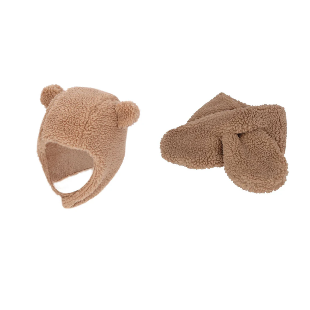 Baby Sjaal & Muts - Set - Teddy Wol - One Size