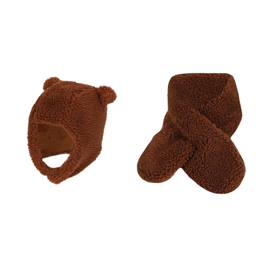 Baby Sjaal & Muts - Set - Teddy Wol - One Size