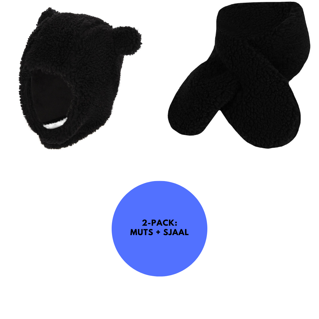 Baby Sjaal & Muts - Set - Teddy Wol - One Size