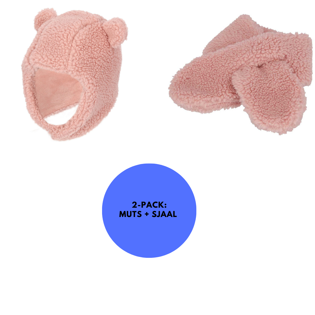 Baby Sjaal & Muts - Set - Teddy Wol - One Size