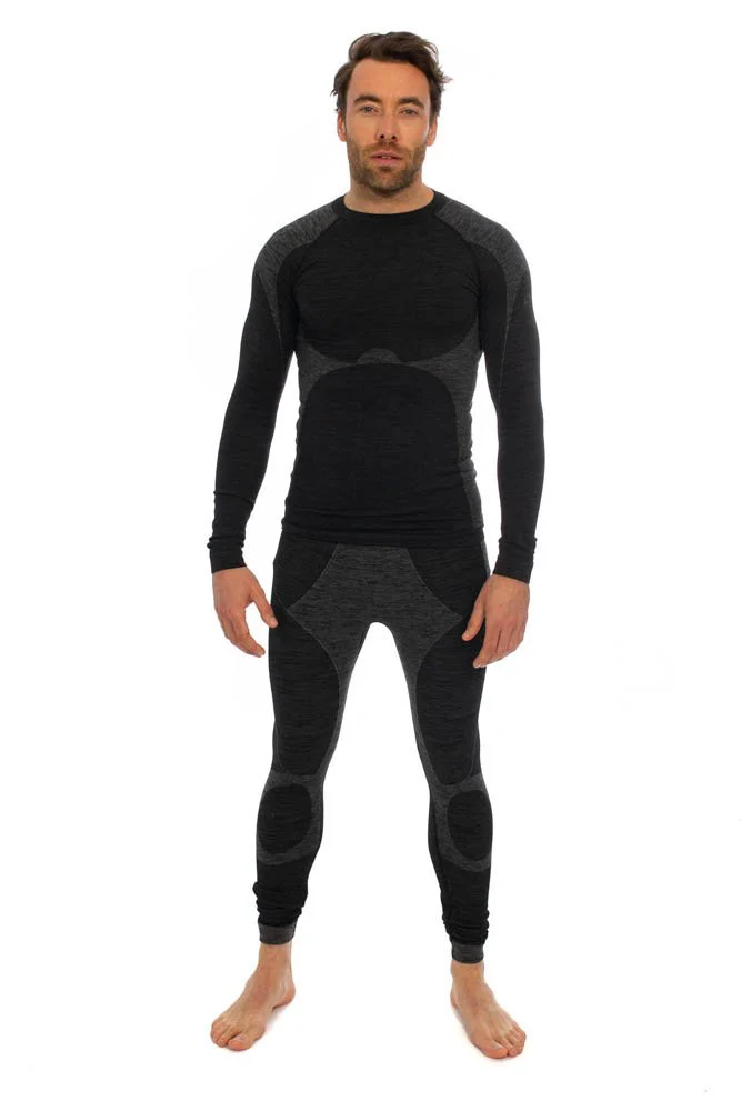 Thermo broek/shirt premium heren - Set - Zwart - 2-Pack (Broek/Shirt)