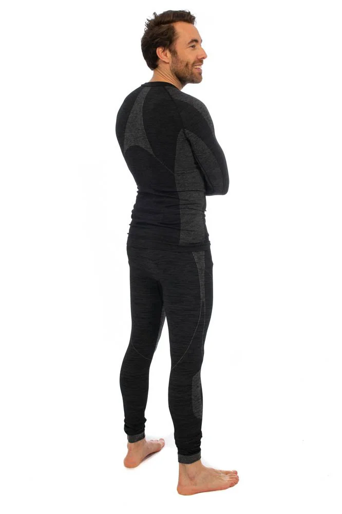 Thermo broek/shirt premium heren - Set - Zwart - 2-Pack (Broek/Shirt)