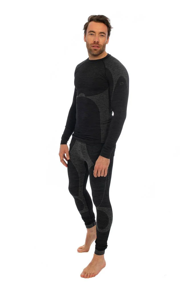 Thermo broek/shirt premium heren - Set - Zwart - 2-Pack (Broek/Shirt)