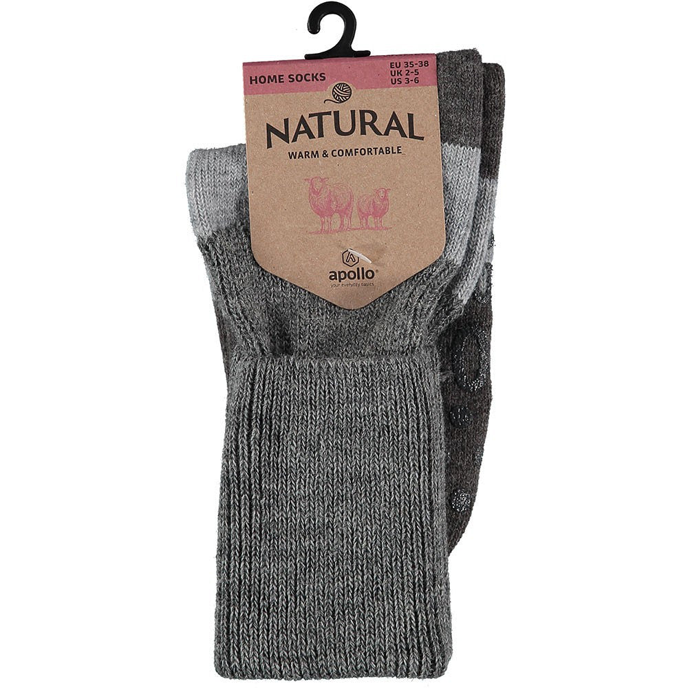 Gebreide Huissokken Dames - Antislip - Ribbed