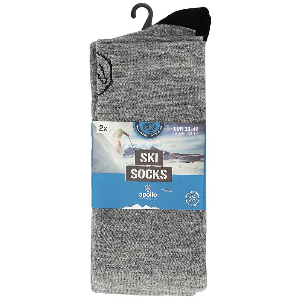 Chaussettes de ski unisexe - unies - semelle éponge - paquet de 4 - paquet spécial