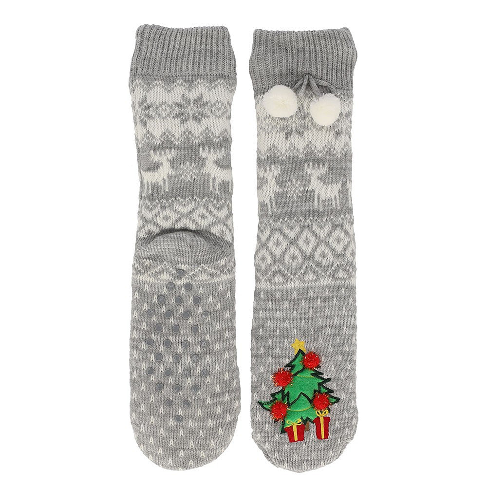 Huissokken kerst dames - Pompons - One Size