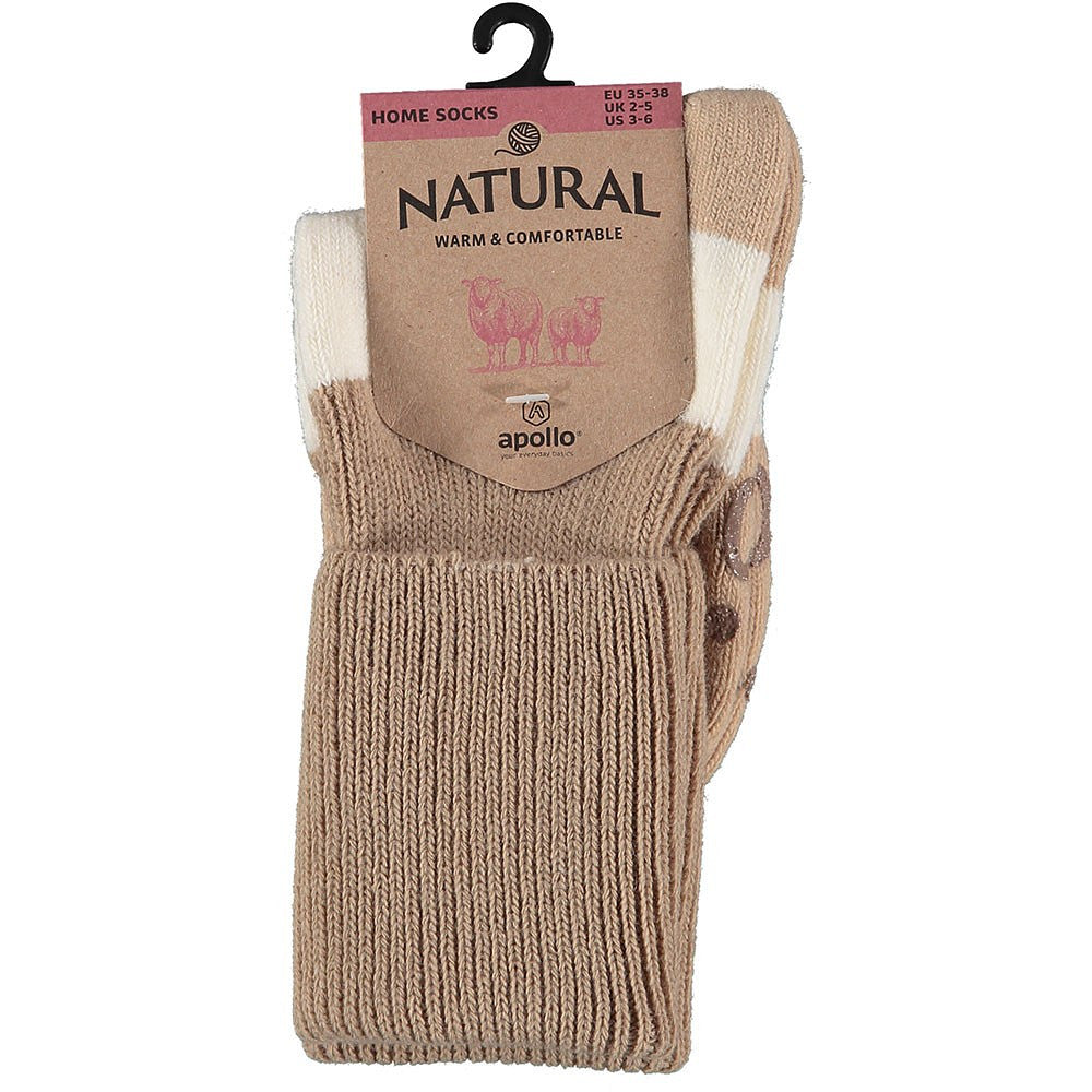 Gebreide Huissokken Dames - Antislip - Ribbed