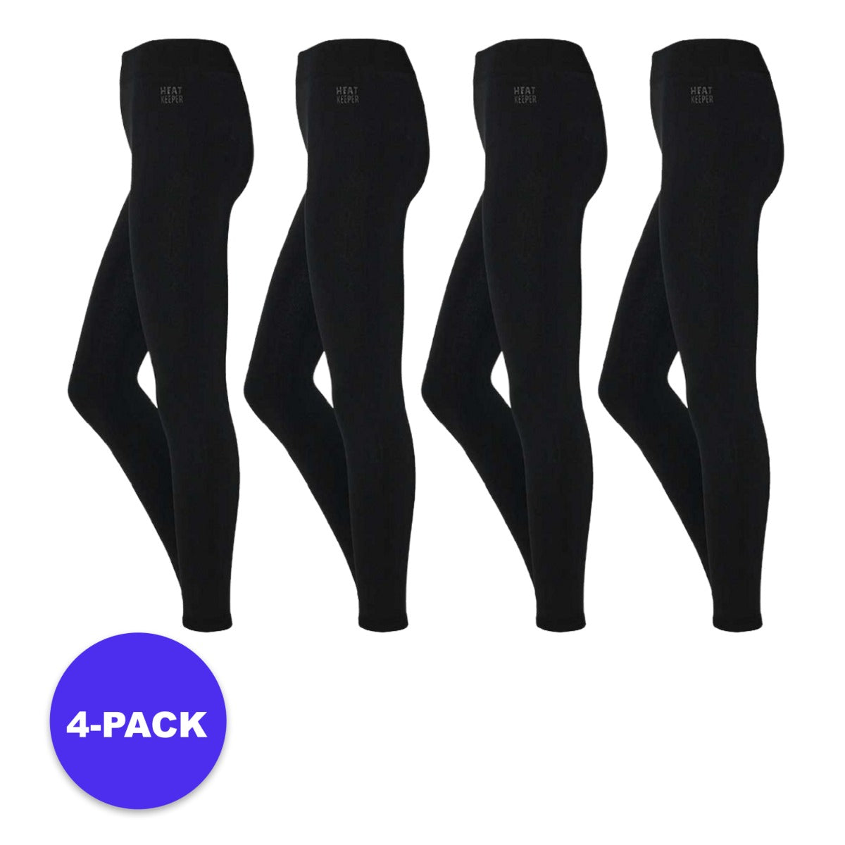 Leggings thermiques pour femmes - Noir - 4 pièces
