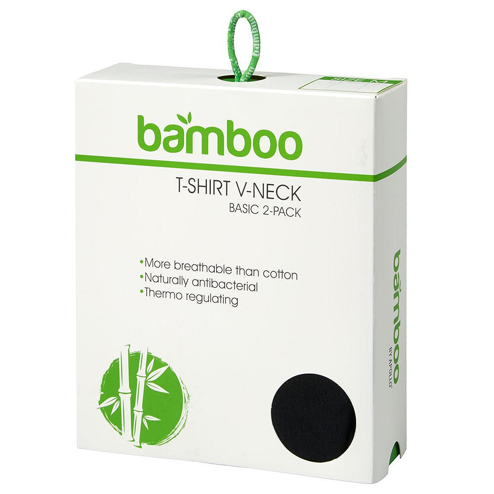 Bamboe T-Shirt Heren - V-Hals - 4-Pack Voordeelpakket