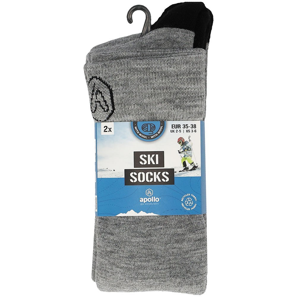 Skisokken Kinderen – Plain – Unisex – 6-Pack