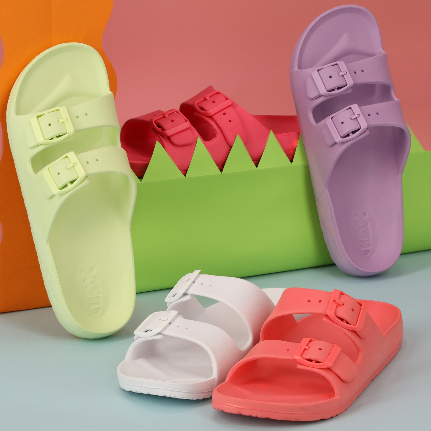 Sandalen dames - Dames slipper - Wit