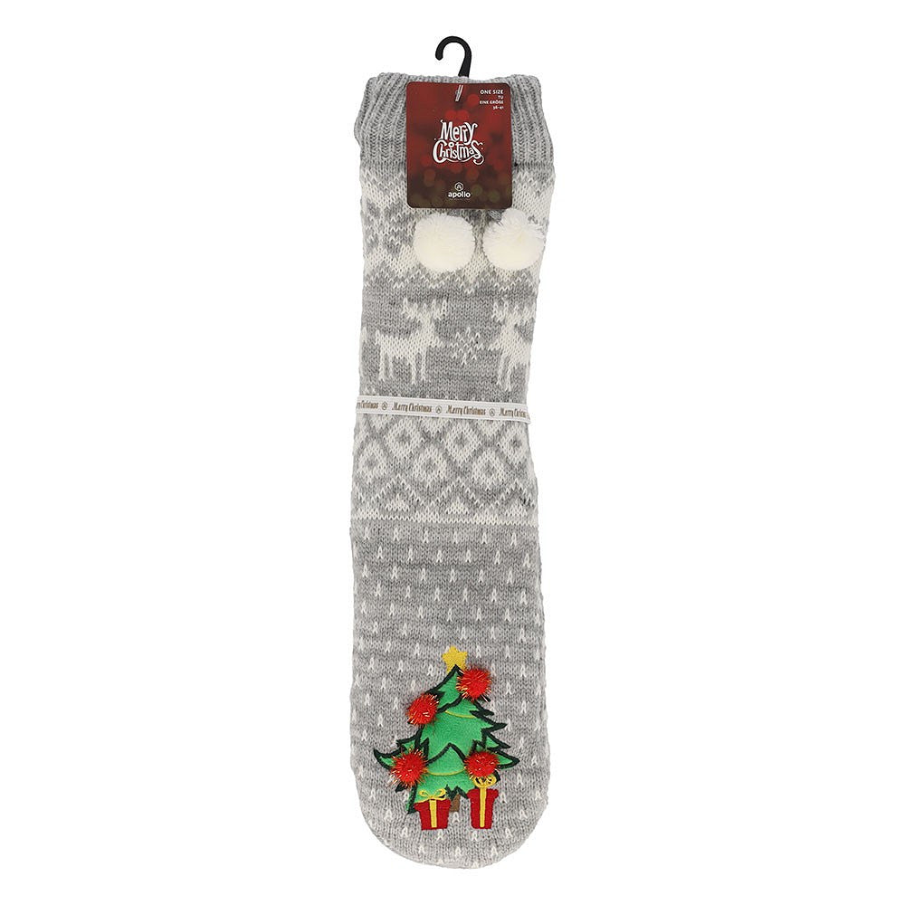 Huissokken kerst dames - Pompons - One Size