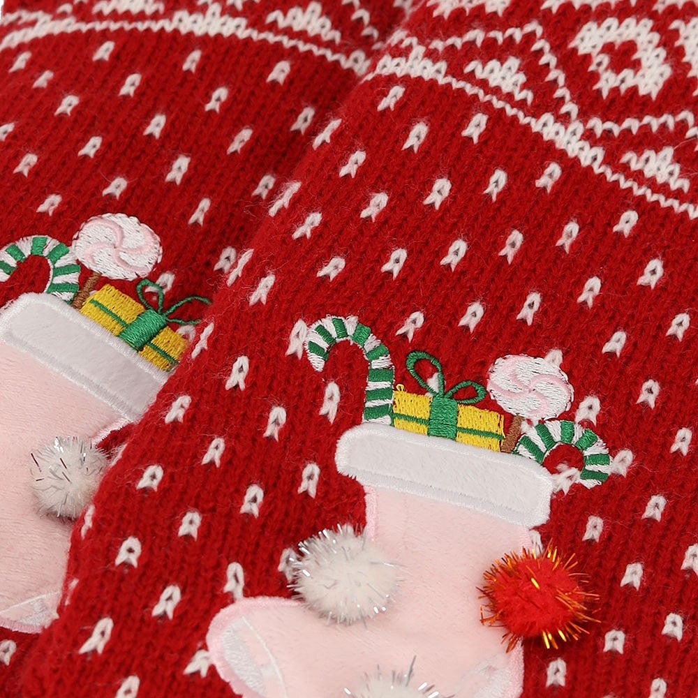 Huissokken kerst dames - Pompons - One Size