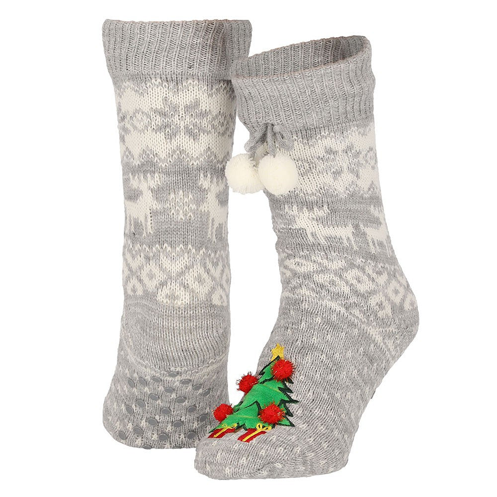 Huissokken kerst dames - Pompons - One Size