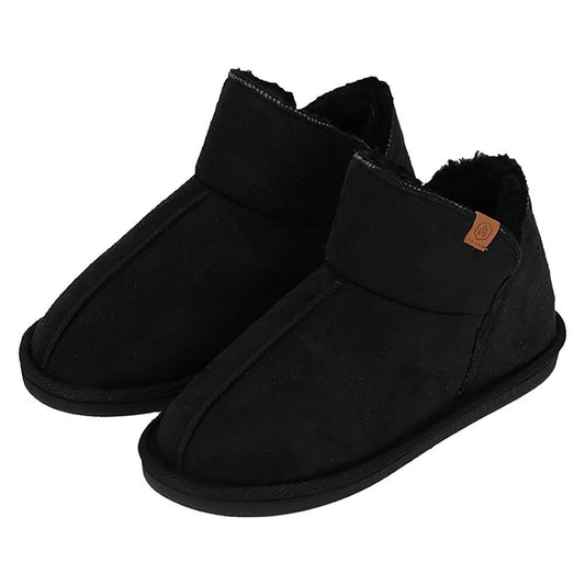 Hoge sloffen dames - Suede - Zwart