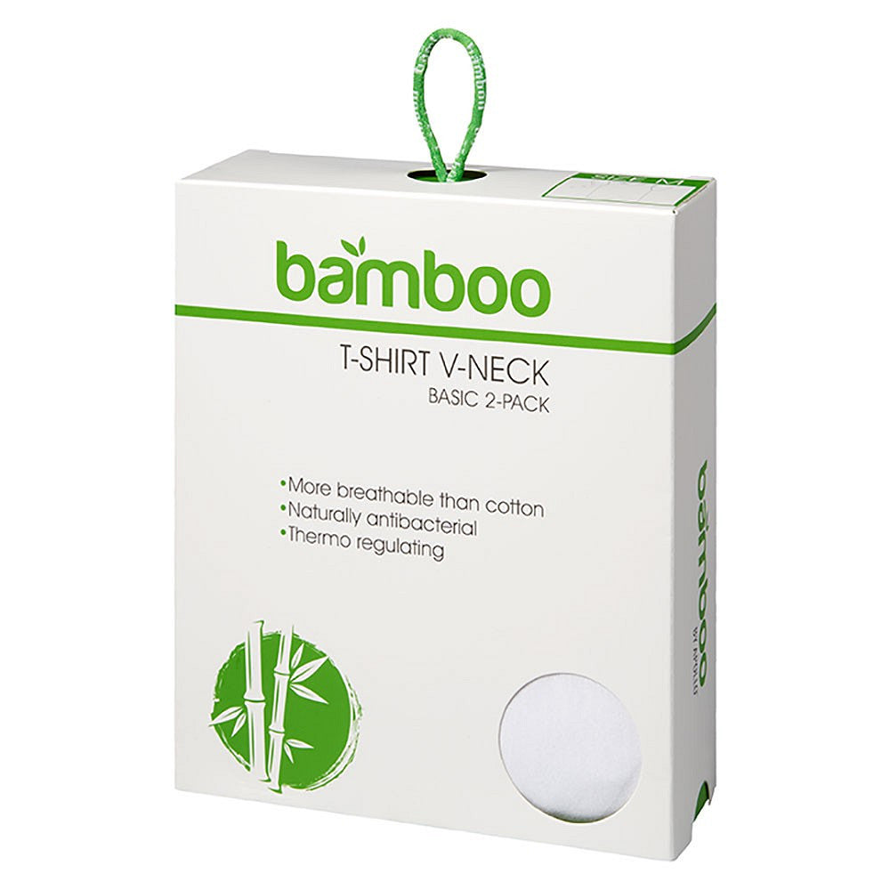 Bamboe T-Shirt Heren - V-Hals - 4-Pack Voordeelpakket