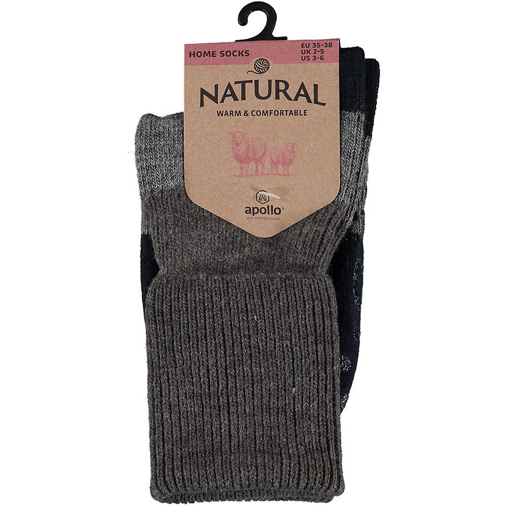 Gebreide Huissokken Dames - Antislip - Ribbed
