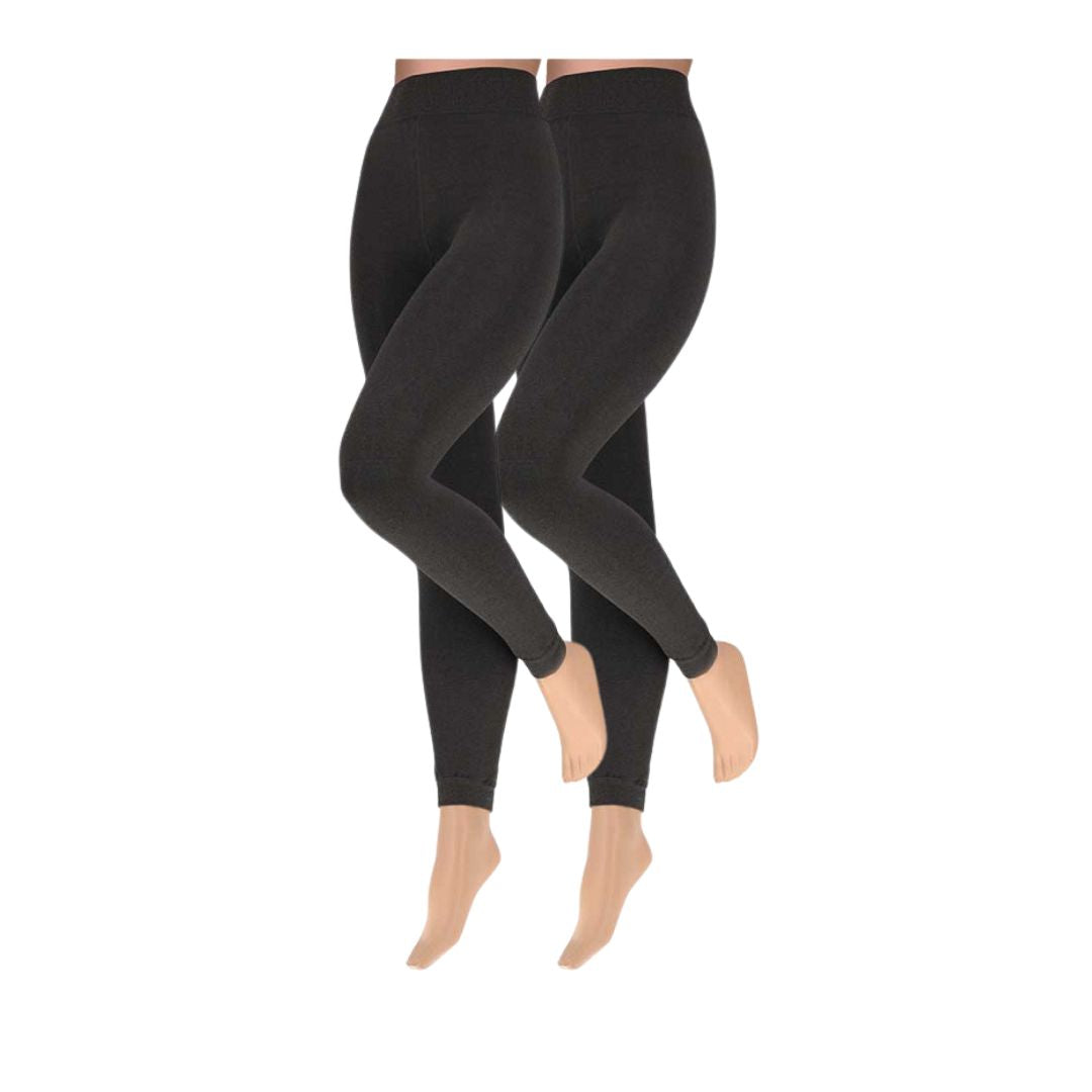 Lounge legging dames - Fleece - Winterlegging - 2-Pak