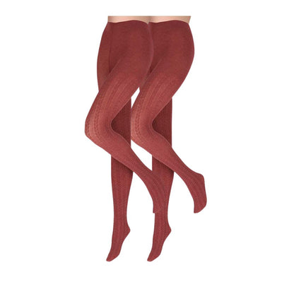 Sarlini – Damen-Strumpfhose mit Zopfmuster – Modal