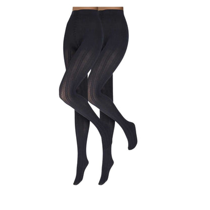 Sarlini – Damen-Strumpfhose mit Zopfmuster – Modal