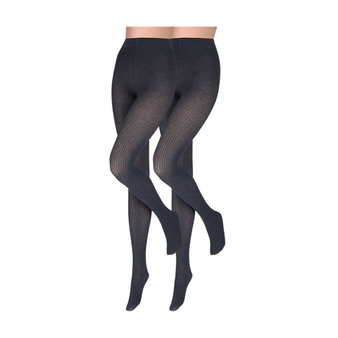 Sarlini – Damen-2x2-Ripp-Strumpfhose aus Modal